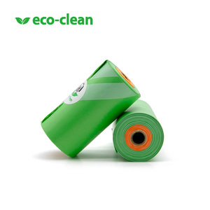Eco-Clean personalizzato bicolore segnale cane cacca sacchetto dei rifiuti 2 colore (arancione verde) con dispenser Design semplice plastica Eco-friendly - Product Image 2