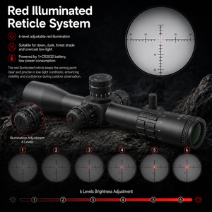 TYPHON 30mm Telescopic Sights 6-24x50 FFP Reticle EDGlass Alloy Tactical Hunting Scope Parallax <b>Illuminated</b> Waterproof - Product Image 4