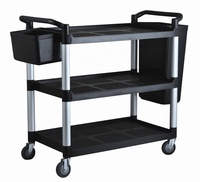 Chariot utilitaire en plastique de cuisine d'hôpital de restaurant chariot chariot de service de chariot de nourriture
