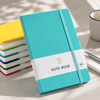 Carnet A5 personnalisé en cuir PU multicolore avec sangle, idéal pour la planification au bureau et la gestion d'usine