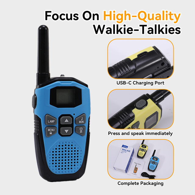 Children Walkie-Talkie Portable Mini Interphone with Long Range Noise Canceling for Outdoor Activities