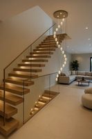 Escaliers Flottants Intérieurs Personnalisés, Escalier Moderne et Durable pour Villas et Hôtels
