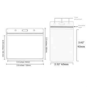 Porte-carte en PVC souple transparent X616, porte-badge d'identification, vertical ou horizontal - Product Image 1