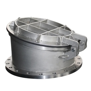 Stainless Steel 304 Flap Valve Round End <strong>Line</strong> Flanged <strong>Gate</strong> Check Valve - Product Image 3