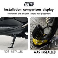 Applicable aux modèles de moto Yamaha Xmax 300 (17-25) - Repose-pieds latéral en alliage d'aluminium avec fonction antidérapante et repose-pieds élargi