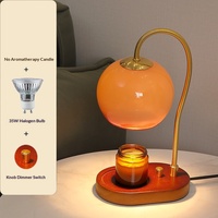 Lampe chauffe-bougie ronde en bois massif de style nordique avec contrôle électrique à intensité variable pour la décoration intérieure et l'aromathérapie