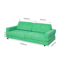 Muebles de Combinación Libre, Sofá de Espuma Multifuncional para Bebés, Sofá Cama Plegable, Juego de 8 Muebles para Sala de Estar