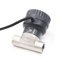 Débitmètre à turbine DN15 à prix d'usine, sortie RS485/4-20mA/impulsions, capteur de débitmètre en acier inoxydable/PVC OEM pour liquides 10-150LPM