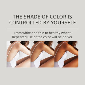 שמן שיזוף עצמי מבריק לגוף ולפנים, בעל הגנה מפני השמש לאורך זמן, לחות והידרציה, מותג פרטי, טבעוני וללא אכזריות בבעלי חיים - Product Image 4