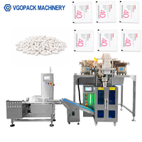Machine automatique de comptage, d'emballage et de conditionnement de capsules, 5 bacs, machine d'emballage de sachets à 3 soudures latérales pour capsules de compléments alimentaires