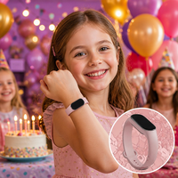 Montre connectée numérique rose ours pour enfants, bracelet de suivi d'activité sportive pour garçons et filles, étanche, avec affichage LED, cadeau idéal pour étudiants
