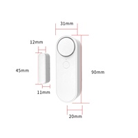 Capteur d'Alarme de Fenêtre et Porte Intelligent TUYA Wifi Google Assistant Capteur Magnétique Sans Fil pour Portes
