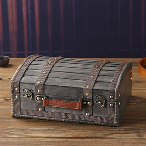 Mystic Arts Retro Wooden Storage <b>Box</b> <b>Large</b> Capacity Jewelry <b>Box</b> With Leather Handle For Home Decor And Photography Props - Product Image 2