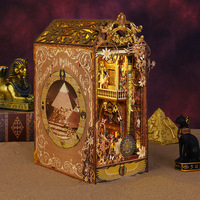 Nouveau haute qualité 3d en bois Puzzle serre-livres ancienne ville égyptienne Miniature maison livre Nook bricolage librairie étagère Insert
