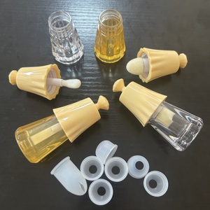 ISMAN Flacone Vuoto per Correttore Liquido e Blush con Grande Applicatore in Cotone, Tubo Trasparente per Lucidalabbra e Rossetto 5ML - Product Image 1