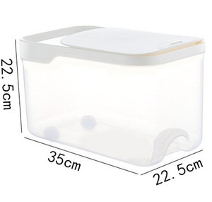 Juego de contenedores de almacenamiento de granos transparentes Recipiente de almacenamiento de harina de cereales para el hogar Contenedor de arroz de gran capacidad - Product Image 5