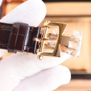 Montre de luxe de haute qualité pour hommes et femmes, corps en or rose et diamants, surface marron, calendrier complet, automatique, mécanique, cristal saphir - Product Image 5