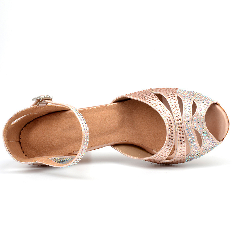 Custom Latin Dance Shoes Women Medium Heels Adult Soft Soles Salsa Dance Shoes for Women