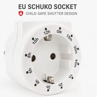 Timer Digital Programmable Manual Elektronik Mini Outlet Tunggal 15A Berkualitas Tinggi EU 12 Jam MQL MGDT0101