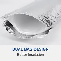Bolsa Térmica de Doble Capa de Aluminio Personalizada para Envíos, Bolsa Aislante para Embalaje de Cadena de Frío