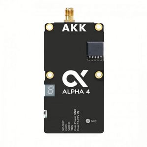 Transmisor de Video FPV AKK Alpha 4 4W VTX -4.9G-5.8GHz 80CH 1w/2w/3w/4w con Interruptor de Potencia y Soporte para Audio Inteligente - Product Image 1