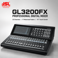 Console de mixage numérique professionnelle JSL GL3200FX à 32 canaux avec suppresseur de Larsen pour les performances live et le DJ