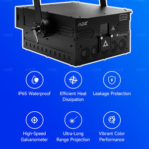 고출력 10W RGBW 레이저 조명, 실외 방수 IP65, ILDA 팡골린 FB4 애니메이션 디스코 DJ 레이저 쇼 클럽 무대 조명 - Product Image 2
