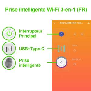 Presa USB Intelligente Antela Tuya con Spina EU 220V 16A, Controllo Wi-Fi On-Off-On, in Plastica Bianca, Uso Universale - Product Image 2