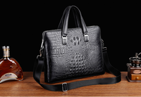 Sacs à main pour hommes en PU, sacoche de haute qualité pour hommes, sac d'affaires pour ordinateur portable, motif crocodile, sac bandoulière pour hommes, double fermeture éclair
