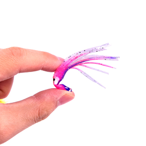 Échantillon <span class=keywords><strong>gratuit</strong></span> 6 pièces/sac 12cm Jupes <span class=keywords><strong>de</strong></span> calmar entièrement luminescentes Leurre pour marlin, thon, mahi-mahi, gros gibier, pêche en eau salée, leurre <span class=keywords><strong>de</strong></span> traîne - Product Image 1