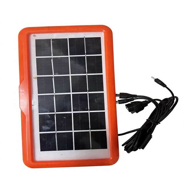 3.5W 6V Mini Solar Panel Portable Solar Charger Panel with USB DC Cable for Solar Light 3.7V Battery
