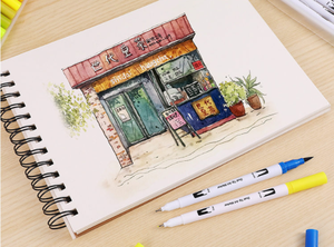 双尖酒精记记记笔12/100颜色笔尖双标记永久艺术素描绘图记号笔 - Product Image 5