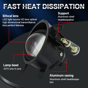 3.0 pouces Bi LED antibrouillard conduite lumière jaune blanc faible faisceau <span class=keywords><strong>de</strong></span> route 45W Led projecteur antibrouillard rénovation antibrouillard - Product Image 5