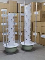 Système de culture verticale hydroponique automatique à 11 étages avec pompe, LED et plastique anti-UV pour usage domestique et extérieur