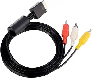 1.8M untuk PS2 AV kabel Audio Video kabel komponen kawat 3 RCA TV Lead untuk PS1/PS2/PS3 konsol Game kabel AV