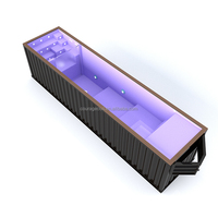 Kommerzieller 20-Fuß-Container-Swimmingpool aus 5-mm-Stahl, schlüsselfertiger Resort-Pool mit Heizung und Premium-Filtration