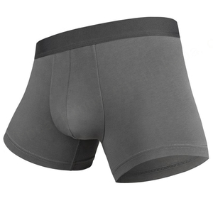 Venta al por mayor de calzoncillos de hombre con logotipo personalizado Modal Color sólido transpirable Bóxer corto ropa interior de verano para hombre - Product Image 3