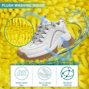 Sac de lavage et de rangement pliable multifonction en chenille réutilisable pour machine à laver et sèche-linge, idéal pour salle de bain et cuisine - Product Image 4