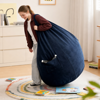 Fauteuil pouf gonflable moderne et imperméable pour salon et usage scolaire, utilisable comme chaise longue ou canapé