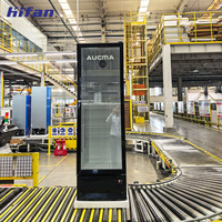 Réfrigérateur commercial à porte simple 380L AUCMA, équipement de réfrigération de boissons à refroidissement par air pour supermarché