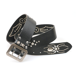 Cintura Western <span class=keywords><strong>in</strong></span> <span class=keywords><strong>Pelle</strong></span> PU per Uomo e <span class=keywords><strong>Donna</strong></span>, Nuova Moda Designer, Cintura Western da Cowgirl Y2k con Borchie e Strass a Forma di Ragno - Product Image 5