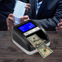 EASYCOUNT Détecteur de Faux Billets Portable Professionnel de Haute Qualité EC330 à Lumière UV Certifié CE RoHS ECB avec Écran LCD