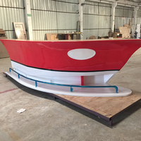Comptoir de bar de hauteur personnalisée, design en forme de bateau, couleur rouge, pour la maison, coin