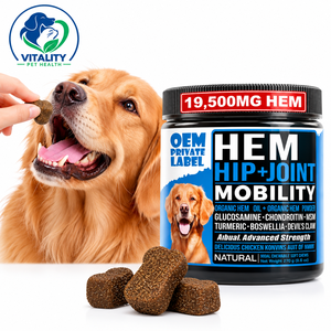 Compléments Masticables Souples pour Articulations Canines – Glucosamine, MSM, Curcuma, Huile de Chanvre – Mobilité & Flexibilité pour Chiens de Tous Âges – Marque Privée Personnalisée OEM - Product Image 1