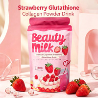 Boissons au collagène et au glutathion saveur fraise en sachet OEM ODM – Boisson soluble au collagène marin aromatisée à la fraise