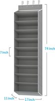 Grand porte-chaussures pliable à suspendre sur la porte, design multifonctionnel, capacité de stockage de plus de 20 paires de baskets, bottes, sandales