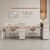 Estación de Trabajo Modular Moderna para Oficina - Escritorio Ergonómico para Computadora con Cajones de Almacenamiento y Gestión de Cables