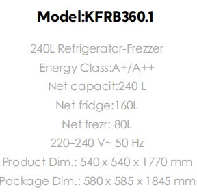 Refrigerador Doméstico de 240L con Congelador - Product Image 4
