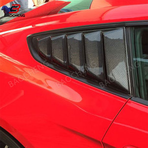 Cho Mustang 2015 + xe phía sau louver cửa sổ bên màn trập Bìa TRIM Sticker Vent Scoop sợi carbon sợi carbon Phụ Kiện Màu Đen - Product Image 5