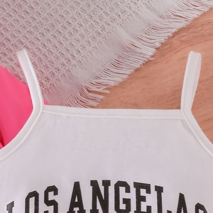 ชุดเสื้อผ้าเด็กผู้หญิงสไตล์หวานสำหรับฤดูใบไม้ผลิและฤดูใบไม้ร่วง เสื้อแขนกุดผูกโบว์ + กางเกง + เสื้อคลุมแขนยาว ชุด 3 ชิ้น ผลิตจากโพลีเอสเตอร์ 100% ระบายอากาศได้ดี - Product Image 4